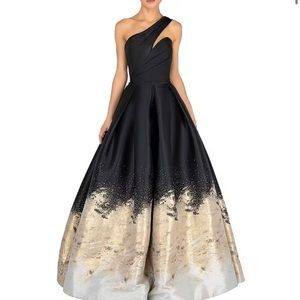 Terani One-Shoulder Ballgown